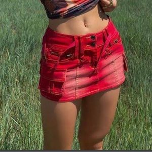 Red Jean min skirt ! BRAND NEW !